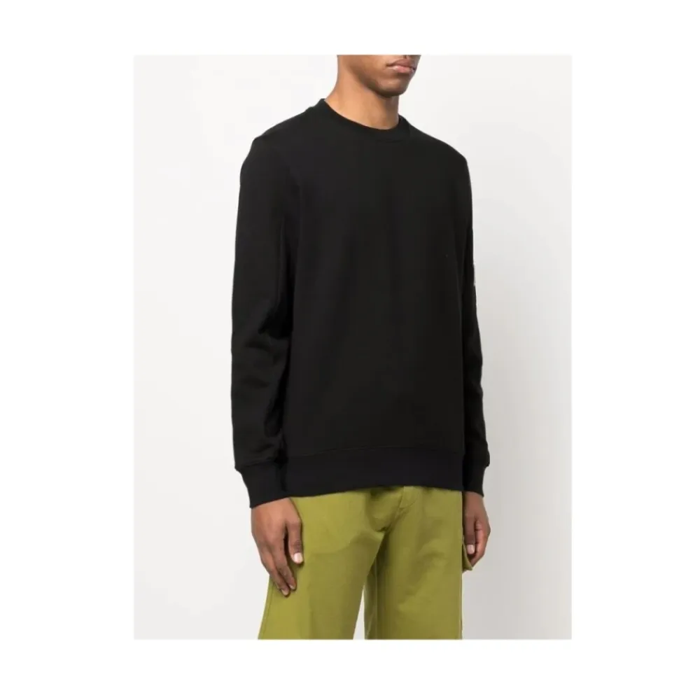Trøjer|Sweatshirts<C.P. Company Diagonal Raised Fleece Sweatshirt Sort