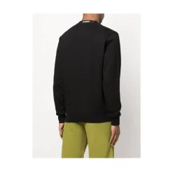 Trøjer|Sweatshirts<C.P. Company Diagonal Raised Fleece Sweatshirt Sort