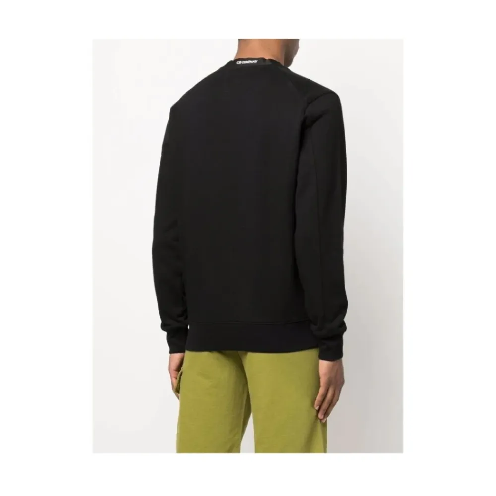 Trøjer|Sweatshirts<C.P. Company Diagonal Raised Fleece Sweatshirt Sort
