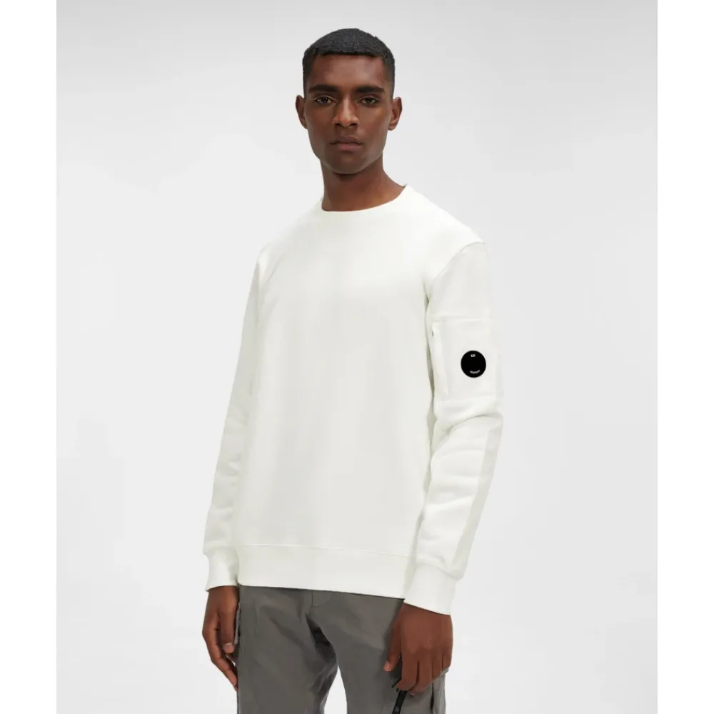 Sweatshirts<C.P. Company Diagonal Raised Fleece Sweatshirt Hvid