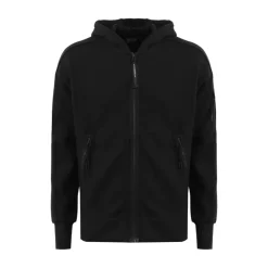 Trøjer^C.P. Company Diagonal Raised Zip Through Hoodie Sort
