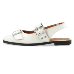 Ballerina Sko<Cashott DIANA Mary Jane Patent Ballerinas Off White Hvid