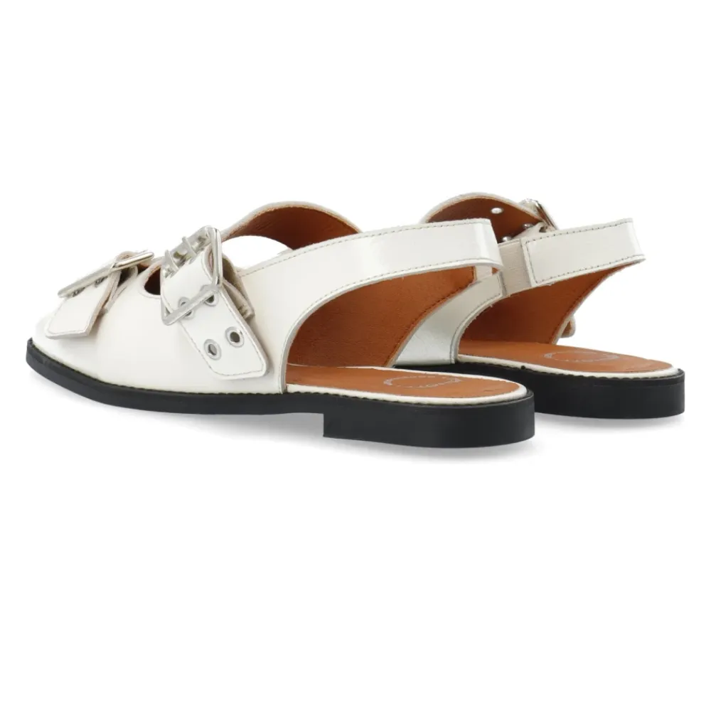 Ballerina Sko<Cashott DIANA Mary Jane Patent Ballerinas Off White Hvid