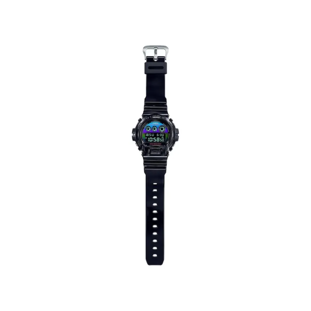 Ure^Casio Digitalt kvartsur med multifarvet skive Sort