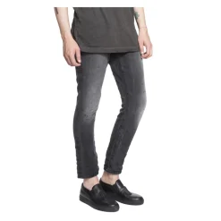 Jeans^White Mountaineering Distressed Denim Jeans Sort