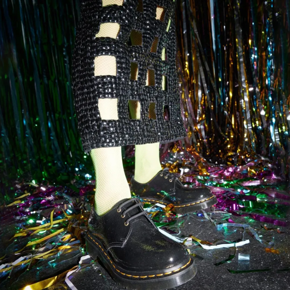 Snøresko<Dr. Martens Distressed Patent Ballerina Sko Sort