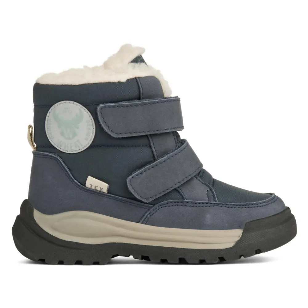 Støvler<Wheat Dobbelt Velcro Tex Vinterstøvler - Navy Blå