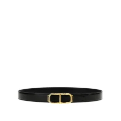 Bælter^Tom Ford Dobbeltspændebælte i læder Sort