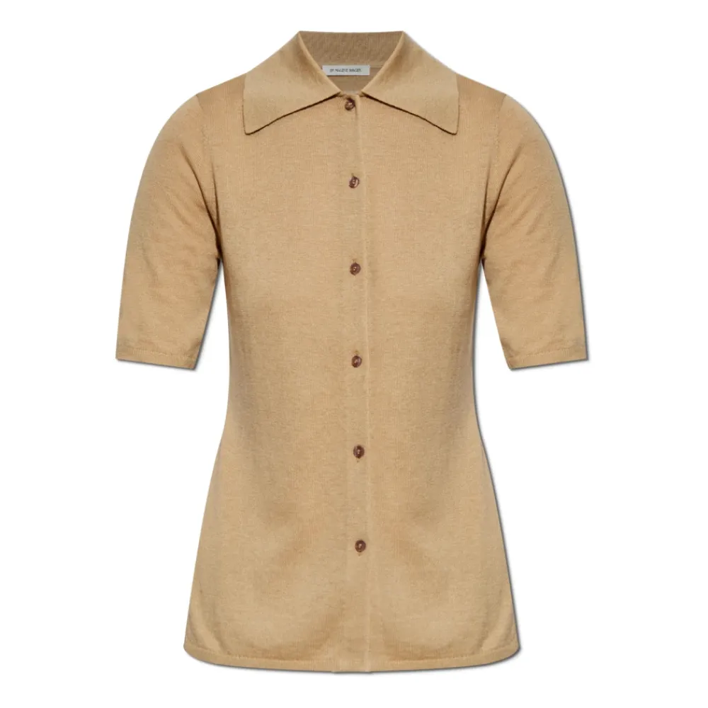 Striktrøjer & Sweatere<By Malene Birger Dotta kortærmet cardigan Beige
