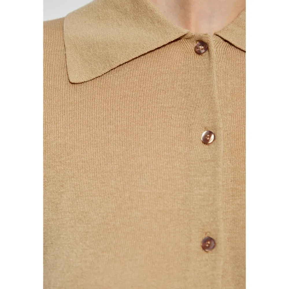 Striktrøjer & Sweatere<By Malene Birger Dotta kortærmet cardigan Beige