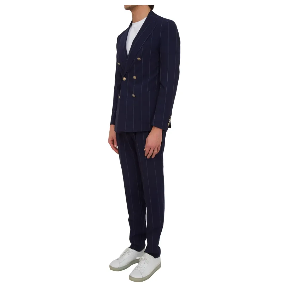 Jakkesæt^Eleventy Double Breasted Suit Blå