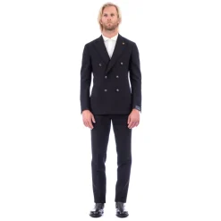 Jakkesæt^Lardini Double Breasted Suit Set Sort