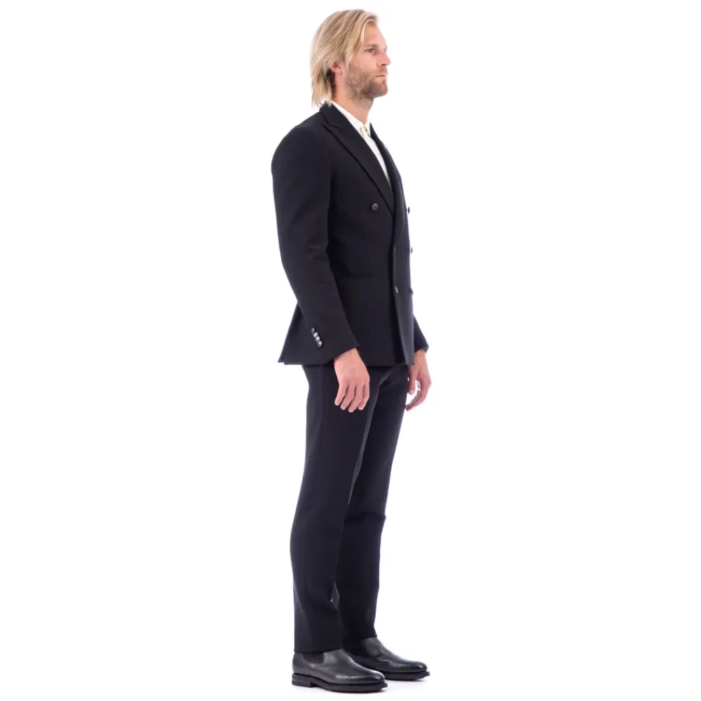 Jakkesæt^Lardini Double Breasted Suit Set Sort