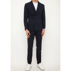 Jakkesæt^Eleventy Double Breasted Suit Sæt Blå