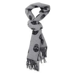 Halstørklæder Og Tørklæder<Alexander McQueen Double Face Skull Scarf Grå