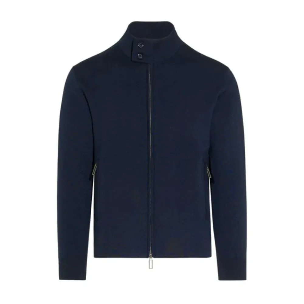 Jakker^Paolo Pecora Double Knit Jacket Blå