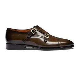 Business Sko<Santoni Double Monk Strap Sko Brun