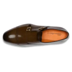 Business Sko<Santoni Double Monk Strap Sko Brun