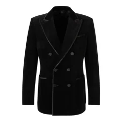 Jakkesæt^Tom Ford Double-breasted Peak Lapel Jacket Sort