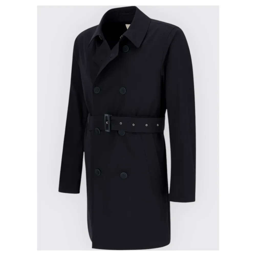 Frakker<Herno Double-Breasted Trench Coat Sort