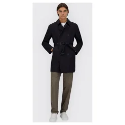 Frakker<Herno Double-Breasted Trench Coat Sort