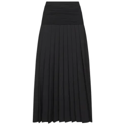 Nederdele<MM6 Maison Margiela Double-Layer Midi Skirt Sort