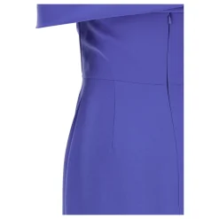 Kjoler<Carolina Herrera Draperet Off-Shoulder Kolonne Galla Blå