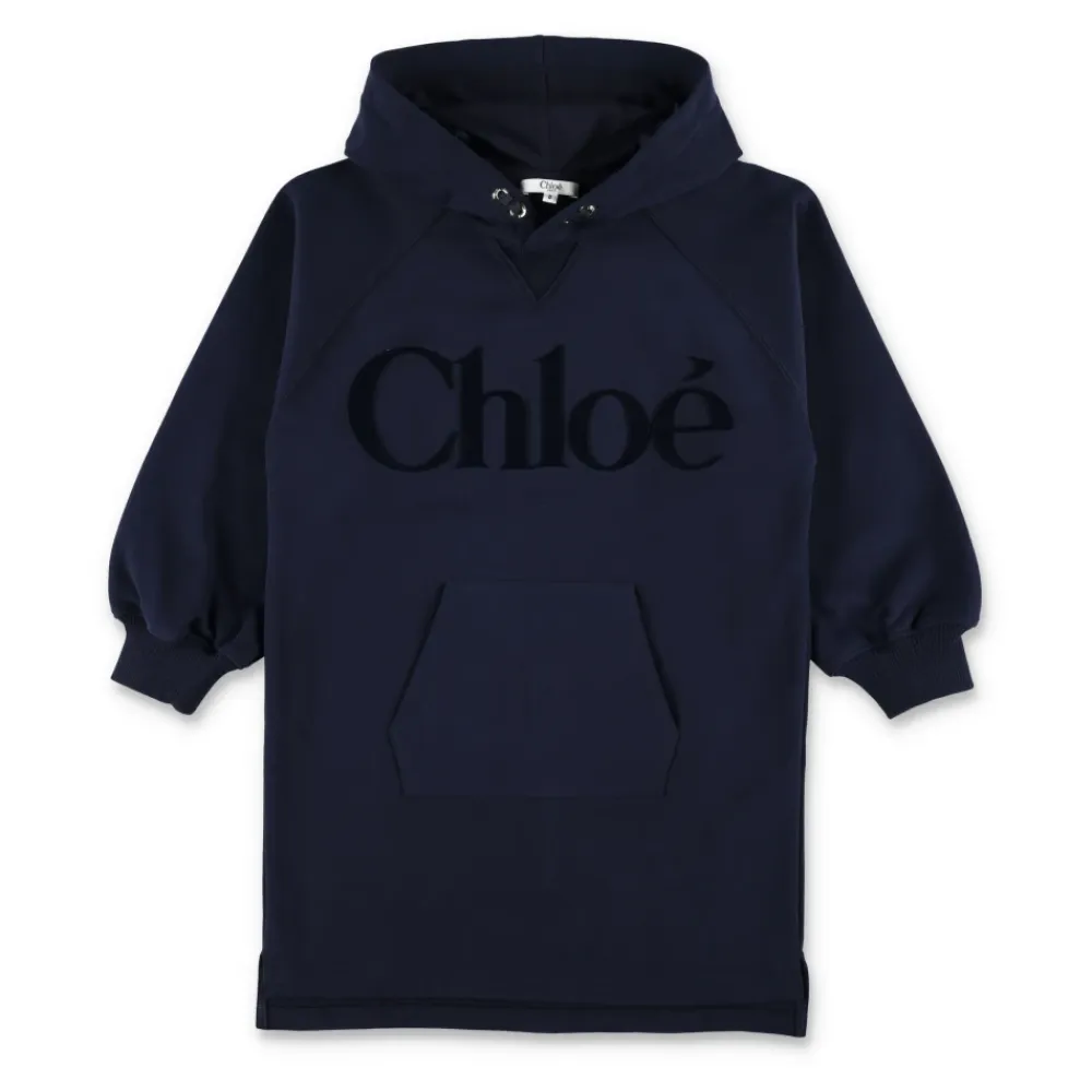 Kjoler & Nederdele^Chloé Dress Fleece Hoodie Logo Blå
