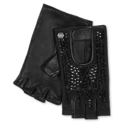 Handsker<Philipp Plein Driver Gloves with Crystals Sort