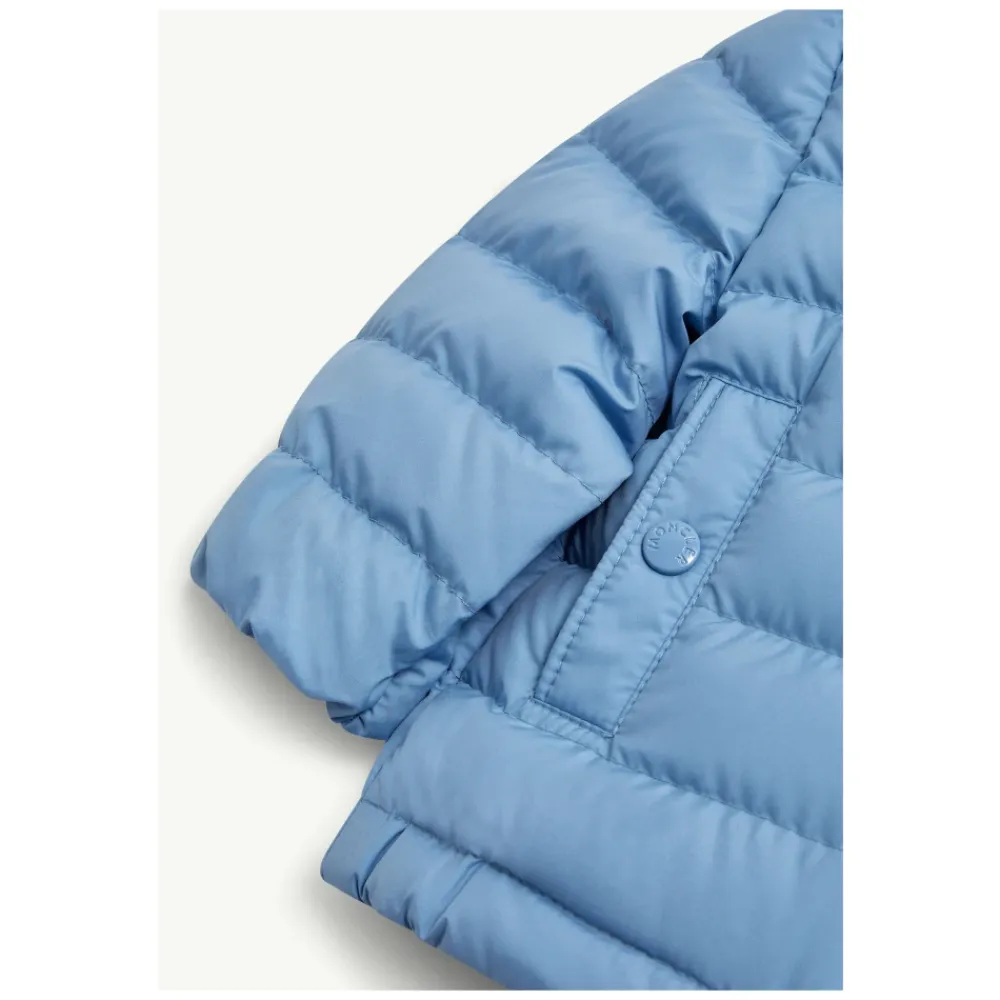 Jakker<Moncler Dunfyldt jakke med hætte Blå
