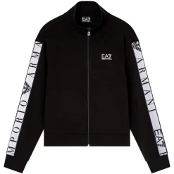 Striktrøjer & Sweatere<Emporio Armani EA7 Dynamic Athlete Zip Sweatshirt Sort