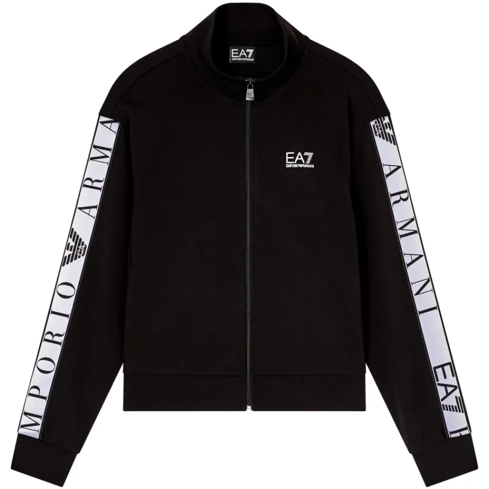 Striktrøjer & Sweatere<Emporio Armani EA7 Dynamic Athlete Zip Sweatshirt Sort