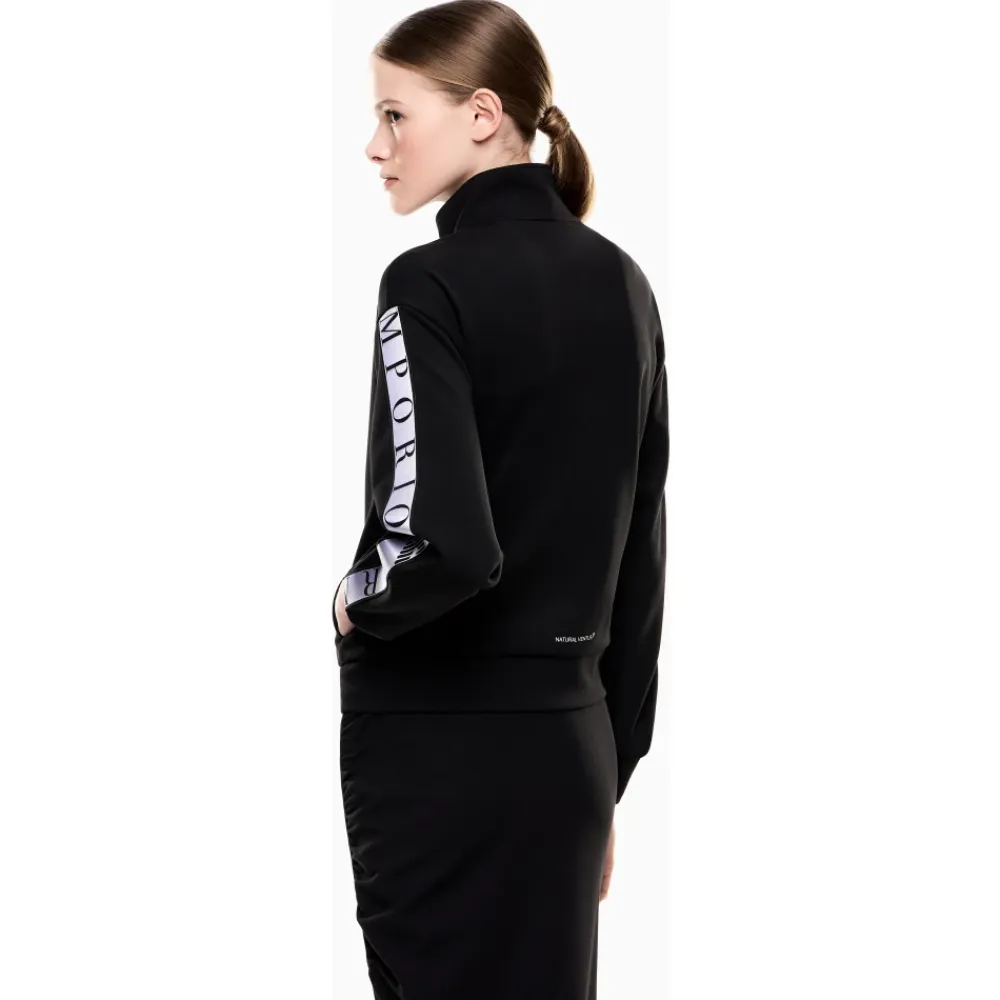Striktrøjer & Sweatere<Emporio Armani EA7 Dynamic Athlete Zip Sweatshirt Sort