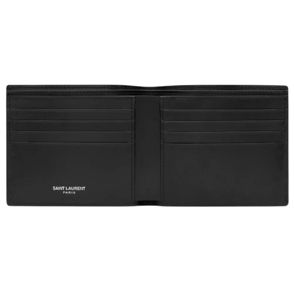 Punge & Kortholder<Saint Laurent East/West Cassandre Wallet Sort