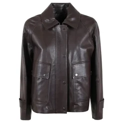 Jakker<Weekend Max Mara Ebony Lam Læderjakke Brun