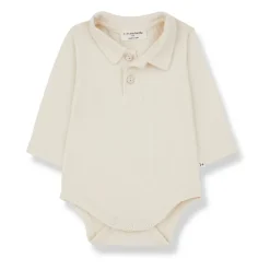 Bodystocking & Sæt<1 + IN THE FAMILY Ecru Bomuld Polo Top Langærmet Beige