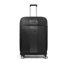 Kufferter^Piquadro Ekspanderbar stor kuffert med 4 hjul Sort