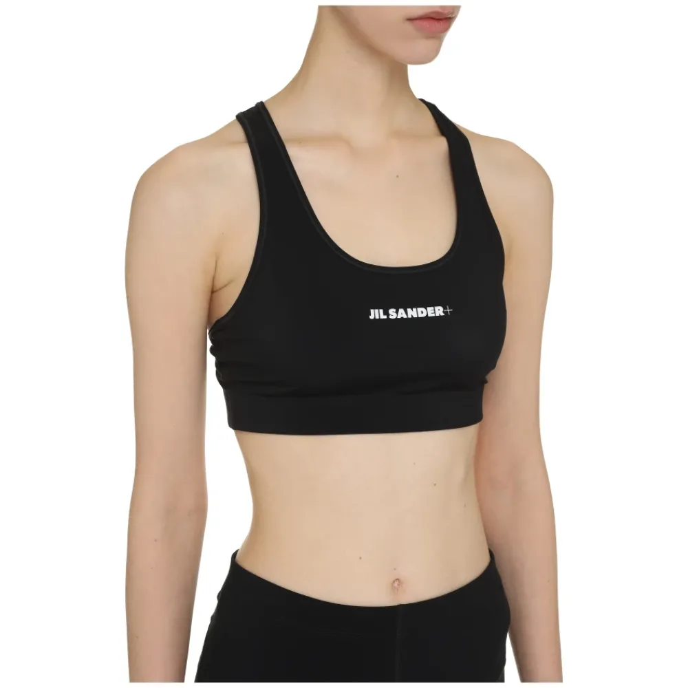 T-Shirts & Toppe<Jil Sander Elastisk Sports BH Top Sort