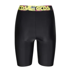 Træningsbukser & Tights<GCDS Elastisk Talje Logo Print Shorts Sort