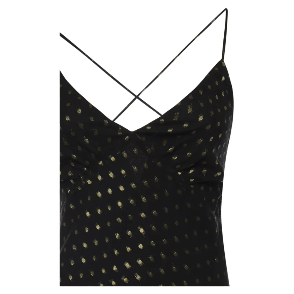 Kjoler<For Love & Lemons Elea Maxi Kjole Sort