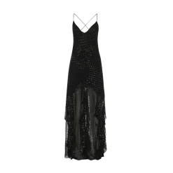 Kjoler<For Love & Lemons Elea Maxi Kjole Sort