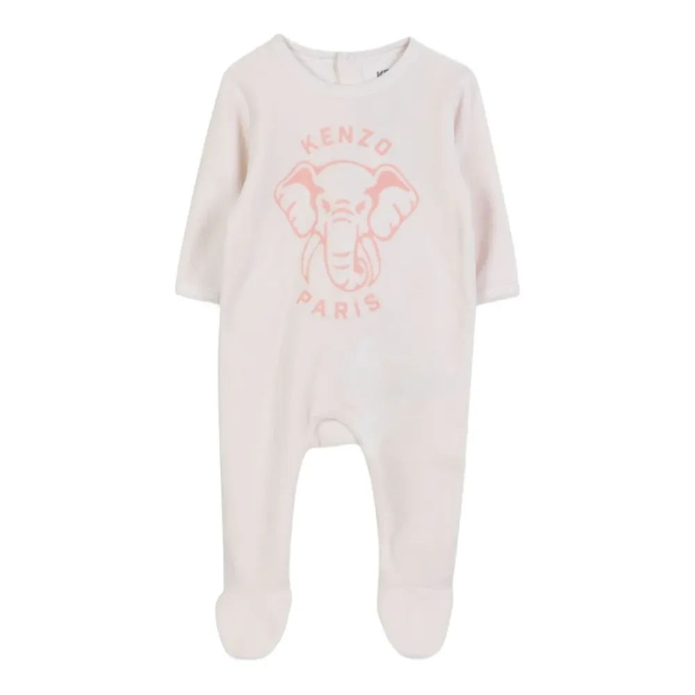 Bodystocking & Sæt<Kenzo Elefant Print Beanie og Bib Sæt Pink