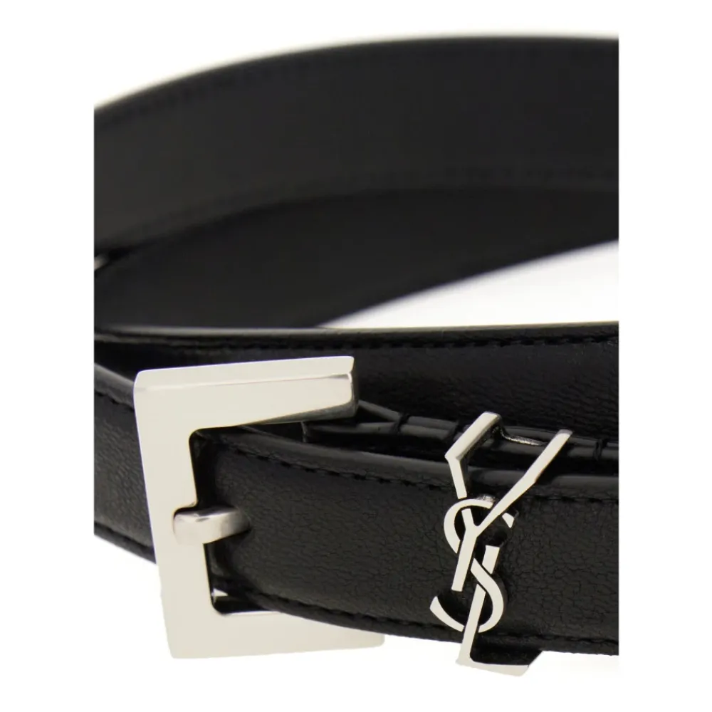 Bælter^Saint Laurent Elegant Bælte Samling Sort