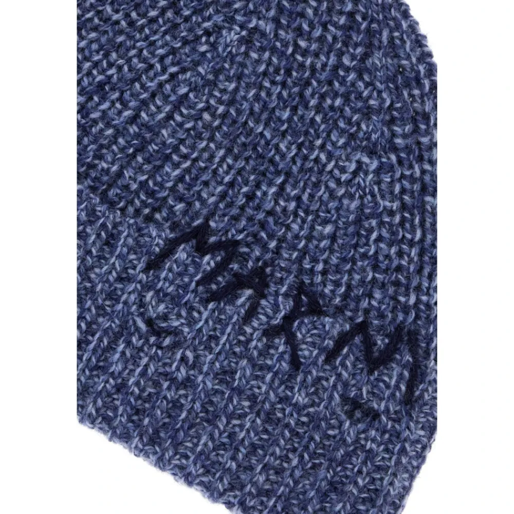 Huer & Kasketter<Marni Elegant Bomuld Beanie Hat Blå