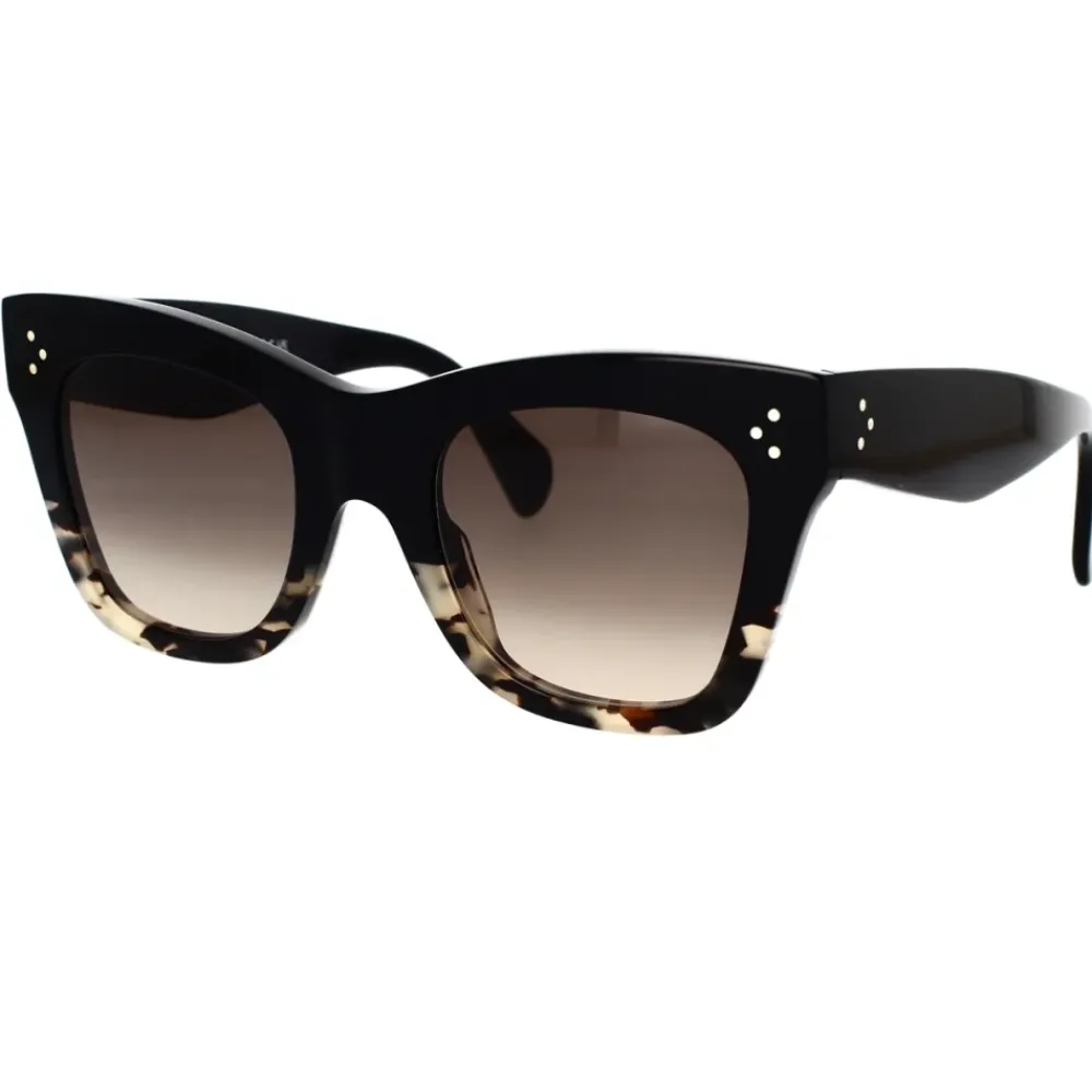 Solbriller|Solbriller^CELINE Elegant Cat-Eye Solbriller Brun Sort