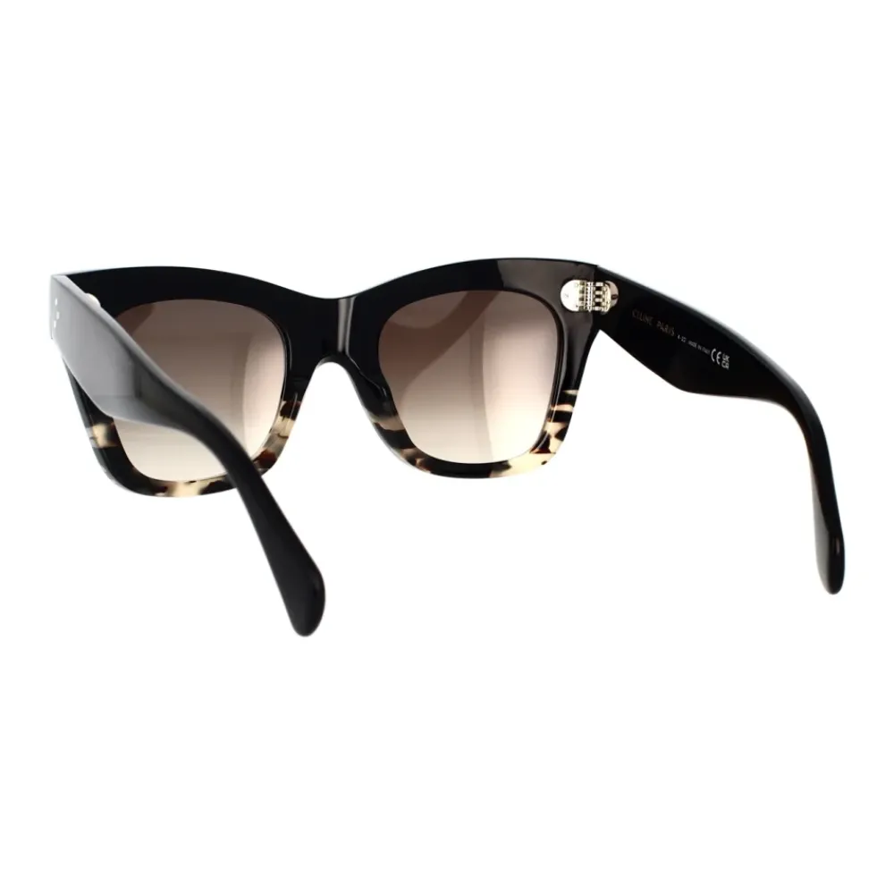 Solbriller|Solbriller^CELINE Elegant Cat-Eye Solbriller Brun Sort