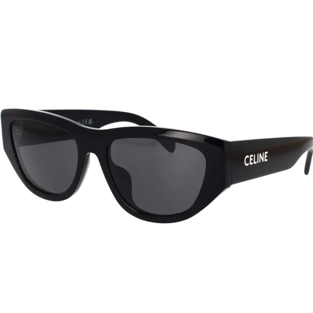 Solbriller<CELINE Elegant Cat-Eye Solbriller med Grå Linser Sort