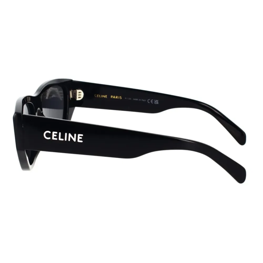 Solbriller<CELINE Elegant Cat-Eye Solbriller med Grå Linser Sort