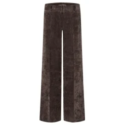 Bukser<Cambio Elegant Corduroy Amelie Bukser Kaffe Brun