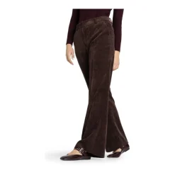 Bukser<Cambio Elegant Corduroy Amelie Bukser Kaffe Brun